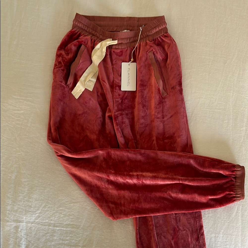 Flannel America Rose Velvet Joggers (Spencer Pant)